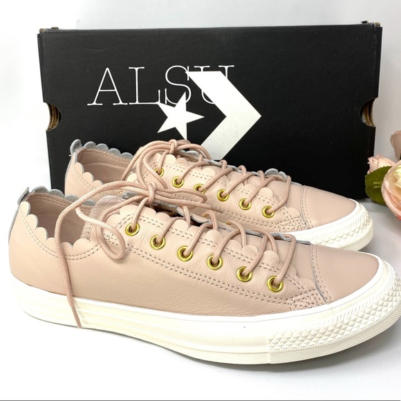 Converse Shoes - Converse Ctas Low Leather Particle Beige W AUTHENT